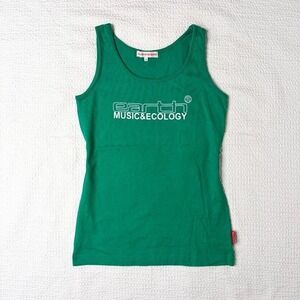Earth Music and Ecology green graphic tank